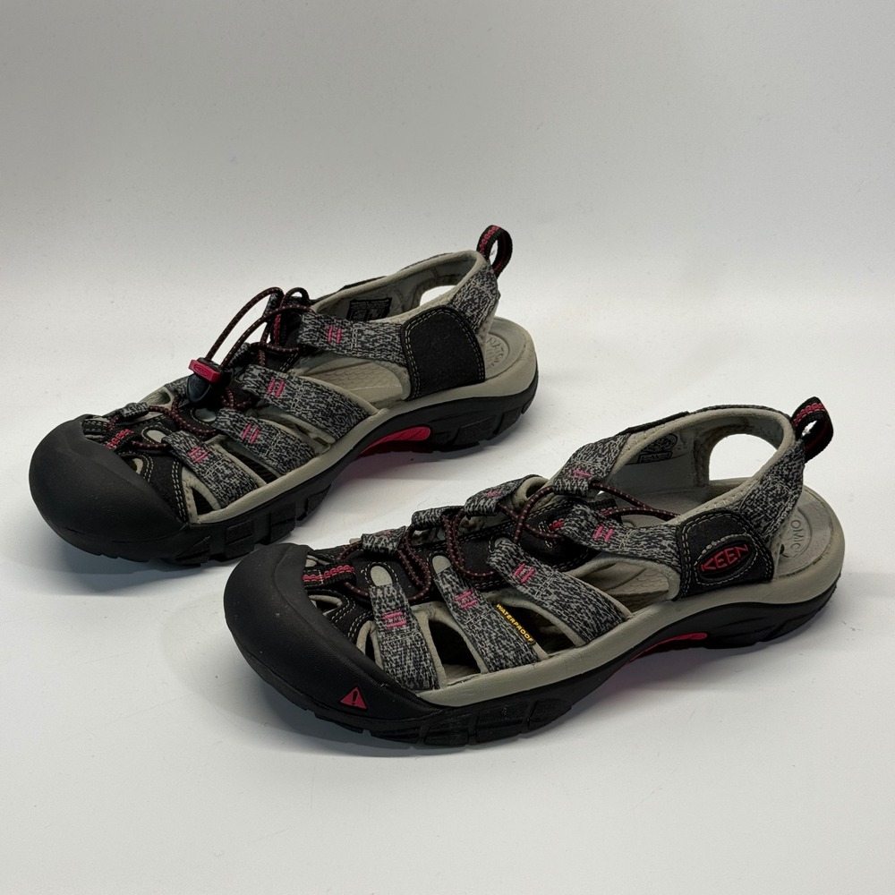 KEEN Newport H2 Sandals Womens 8.5 Grey Hiking Waterproof Outdoor Shoes